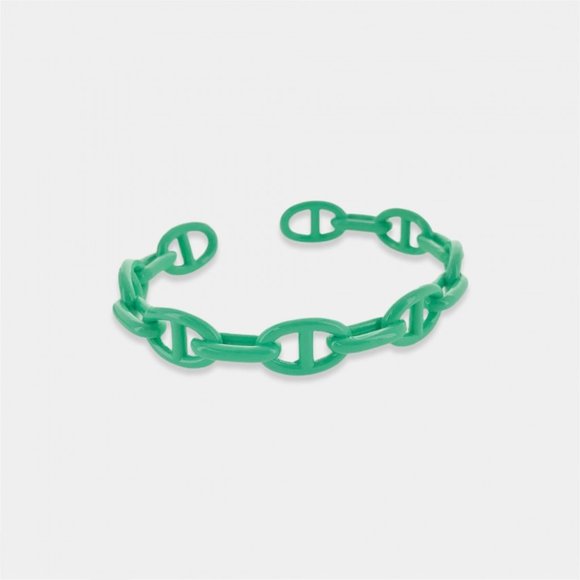 NEW Enamel Lavender Mariner Chain Cuff Bracelet - Picture 3 of 10